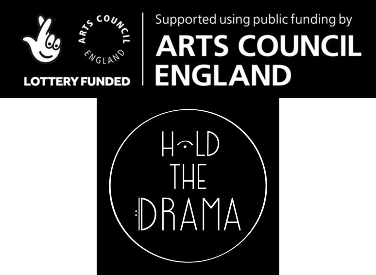 arts council england and hold the drama logo